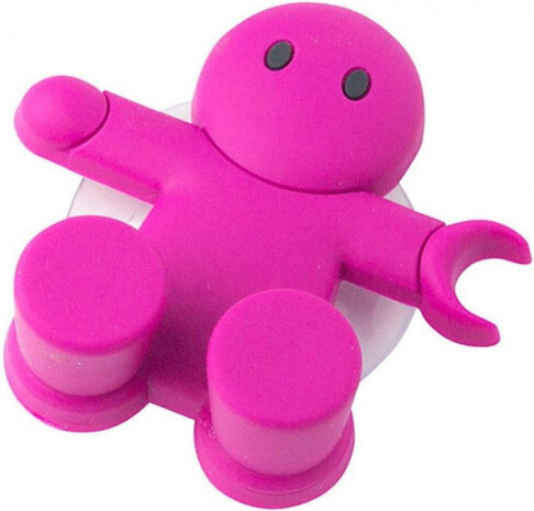 tandenborstelhouder Vriend 6 x 6 cm ABS roze