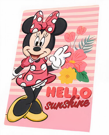 fleece deken Minnie 150 x 100 cm polyester roze