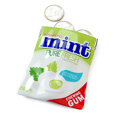portemonnee Mint junior 10 x 9 cm groen