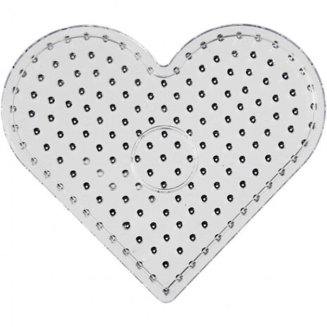 onderplaat hart 17 x 15,5 cm transparant