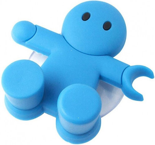 tandenborstelhouder Vriend 6 cm ABS blauw
