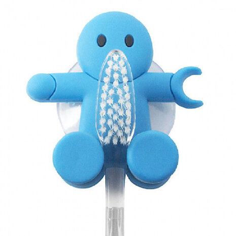 tandenborstelhouder Vriend 6 cm ABS blauw