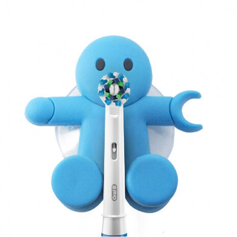 tandenborstelhouder Vriend 6 cm ABS blauw