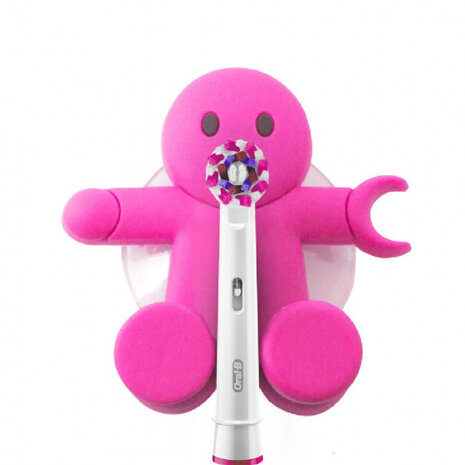 tandenborstelhouder Vriend 6 cm ABS roze