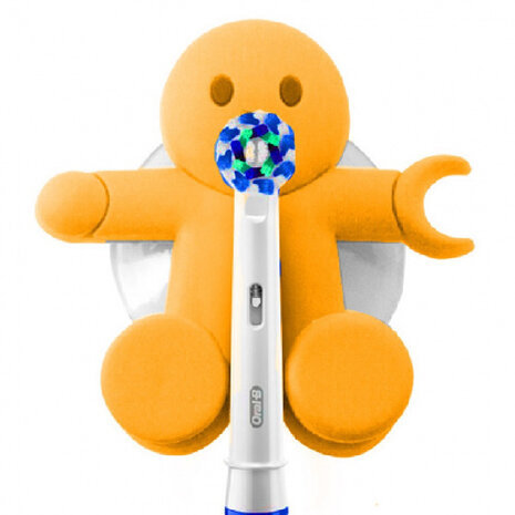 tandenborstelhouder Vriend 6 cm ABS oranje