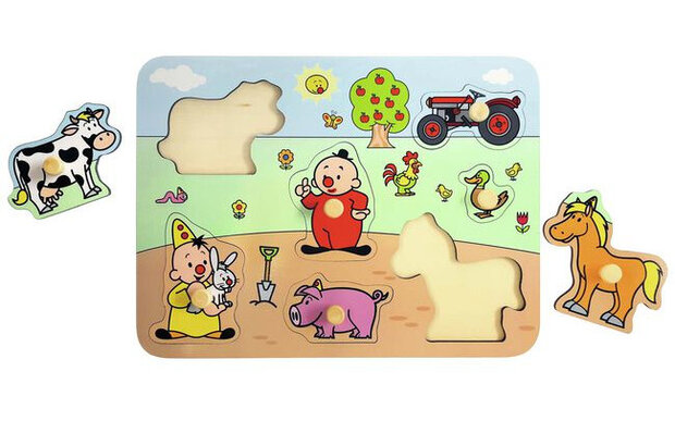 vormenpuzzel Bumba Boerderij junior hout 7 stukjes
