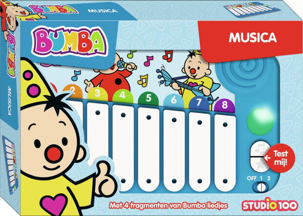 Bumba Musica piano 29 cm blauw