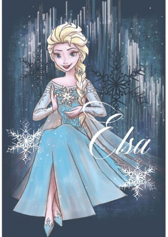 verjaardagskaart Frozen Elsa meisjes papier blauw