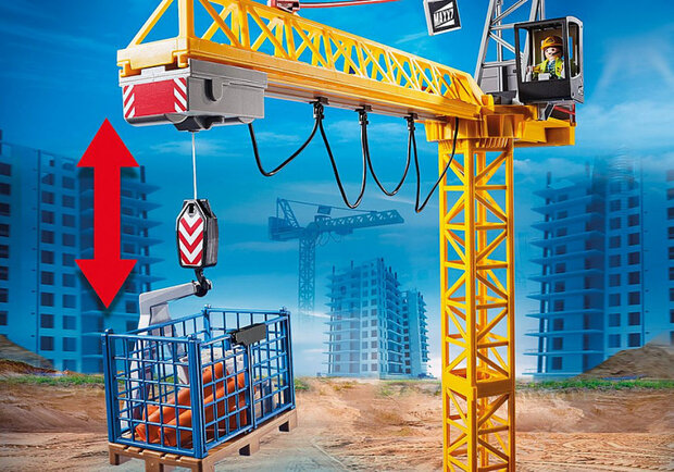 City Action - RC bouwkraan met bouwonderdeel (70441)