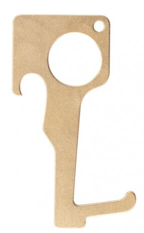 sleutelhanger contactloos 8,1 cm koper bruin