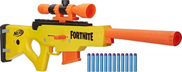 Fortnite Basr L blaster 76 cm geel/oranje - 12 darts