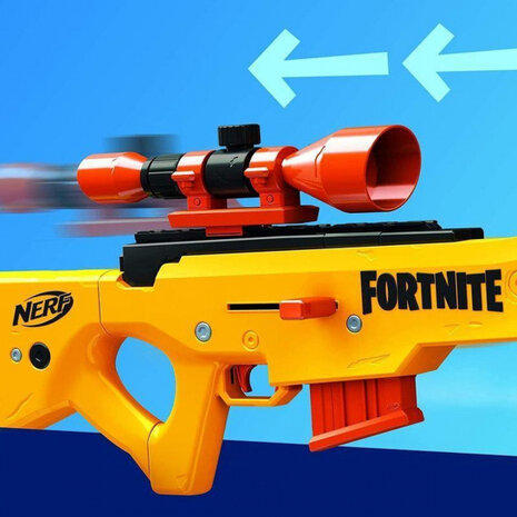 Fortnite Basr L blaster 76 cm geel/oranje - 12 darts
