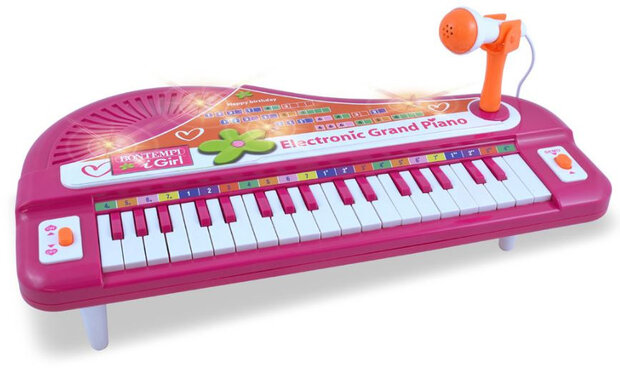 piano elektronisch junior 44,5 x 25 x 23 cm roze