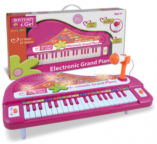 piano elektronisch junior 44,5 x 25 x 23 cm roze