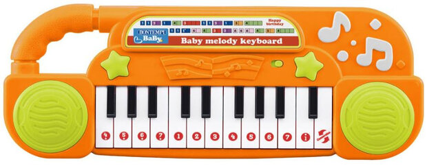 keyboard elektronisch junior 33 x 12,5 x 3 cm oranje