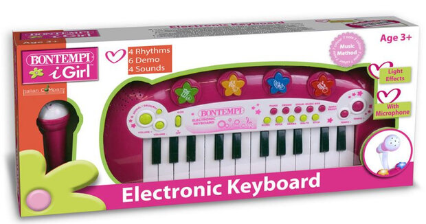 keyboard elektronisch junior 33,3 x 22,2 x 12,5 cm roze