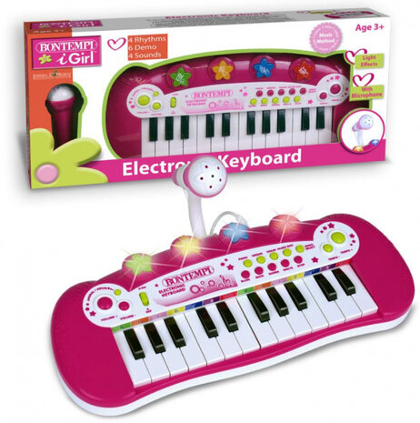 keyboard elektronisch junior 33,3 x 22,2 x 12,5 cm roze