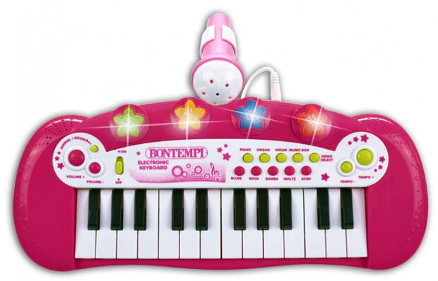 keyboard elektronisch junior 33,3 x 22,2 x 12,5 cm roze