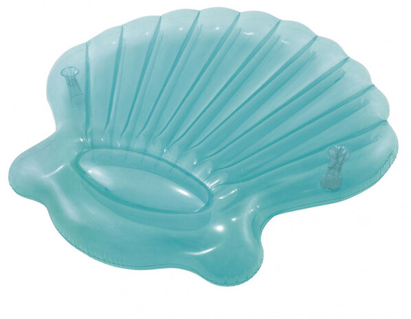luchtbed oesterschelp 191 cm vinyl turquoise
