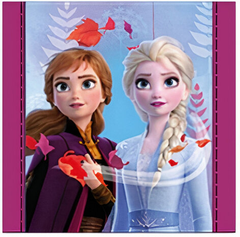portemonnee Frozen 10 cm polyester lichtblauw/roze
