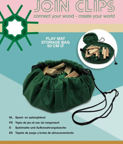 speel- en opbergkleed Join Clips polyester groen