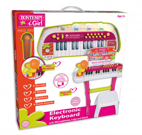 keyboard elektronisch junior 45 x 48 cm roze