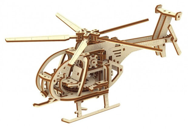 constructie-helikopter jongens hout bruin 173-delig