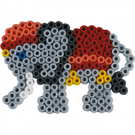 strijkkralenset Wild Animals Blister olifant 452-delig