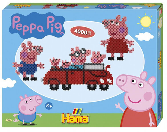 strijkkralenset Peppa Pig junior roze 4004-delig