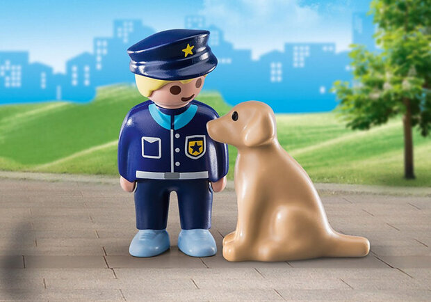 1,2,3 - Politieman met hond