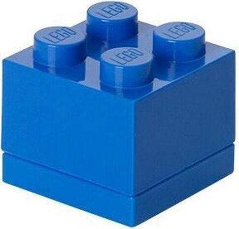 mini-opbergsteen 4 noppen 4,6 x 4,3 cm polypropeen blauw