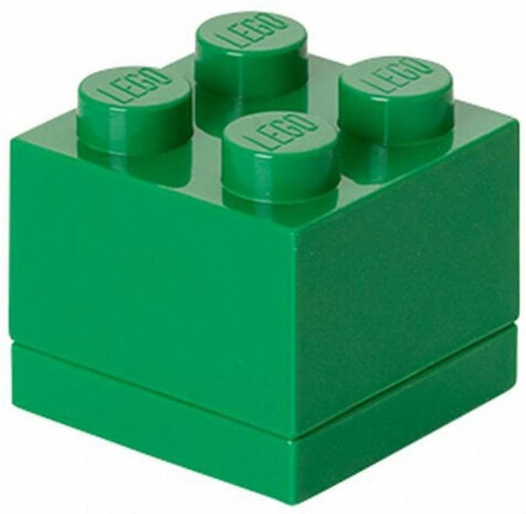 mini-opbergsteen 4 noppen 4,6 x 4,3 cm polypropeen groen