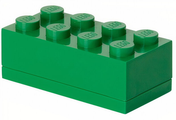 mini-opbergsteen 8 noppen 4,6 x 9,2 cm polypropeen groen