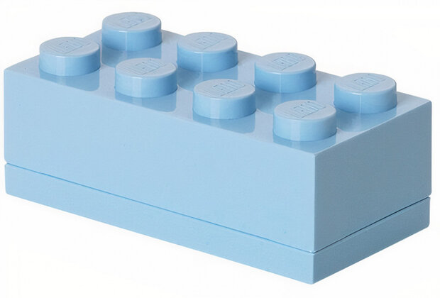 mini-opbergsteen 8 noppen 4,6 x 9,2 cm PP lichtblauw