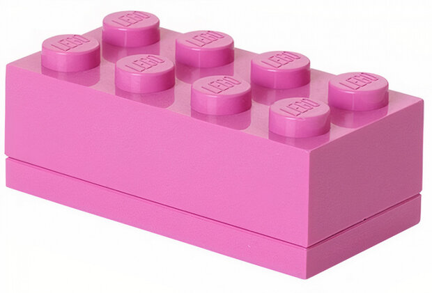 mini-opbergsteen 8 noppen 4,6 x 9,2 cm polypropeen roze