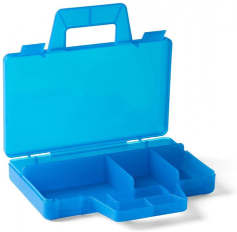sorteerkoffer 19 x 16 cm polypropeen blauw/transparant