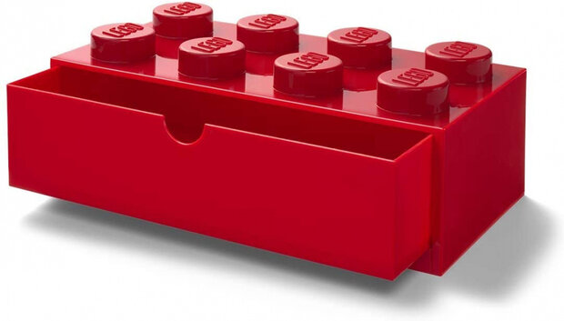bureaulade 8 noppen 15,8 x 31,6 cm polypropeen rood
