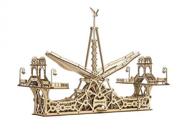 modelbouwset voetgangersbrug 43 x 34 cm hout 104-delig