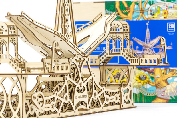 modelbouwset voetgangersbrug 43 x 34 cm hout 104-delig