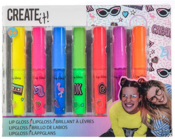 make-up lipgloss Neon meisjes 7-delig