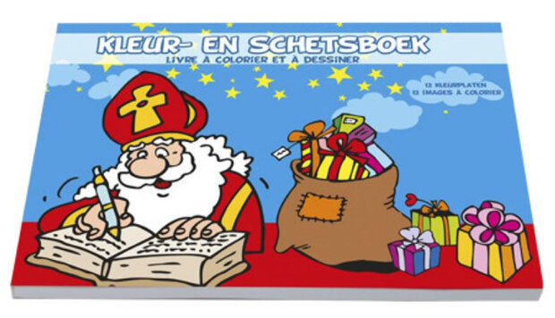 Sinterklaas teken- en kleurblok A4