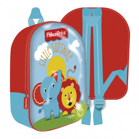 rugzak junior 31 x 26 cm polyester blauw/rood