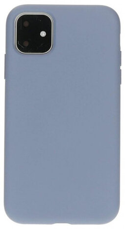 telefoonhoes iPhone 11 siliconen grijs