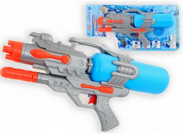 waterpistool junior 46 cm blauw/grijs