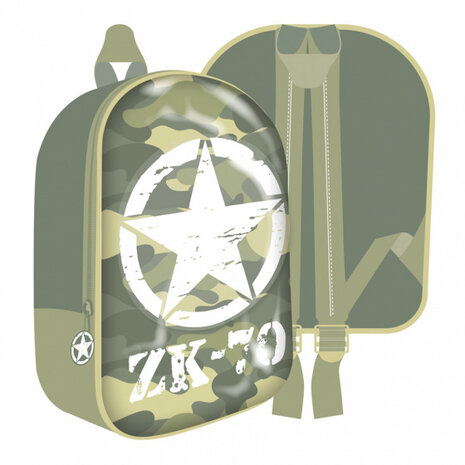 rugzak Militair junior 31 x 26 cm polyester groen