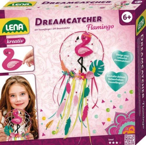 dromenvanger Flamingo meisjes 21 cm roze 9-delig