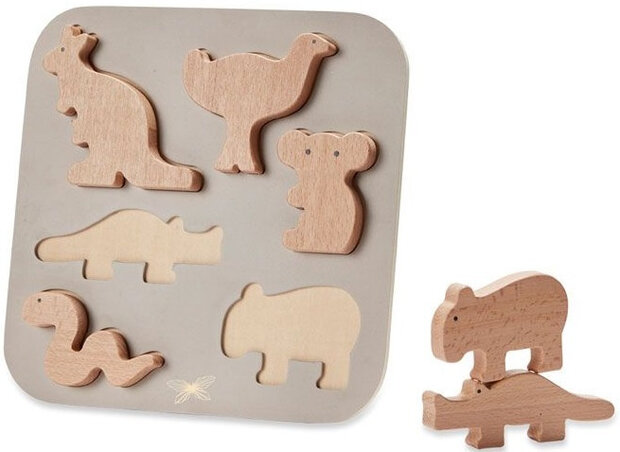 vormenpuzzel Australi&euml; junior hout 6 stukjes