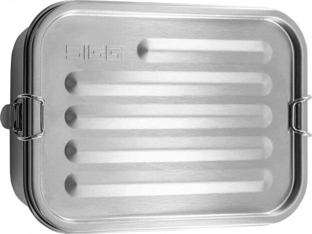lunchbox Selenite 20,5 x 14,5 cm aluminium zilver