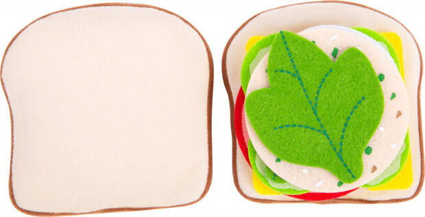 sandwich junior 11 x 10 cm vilt 9-delig
