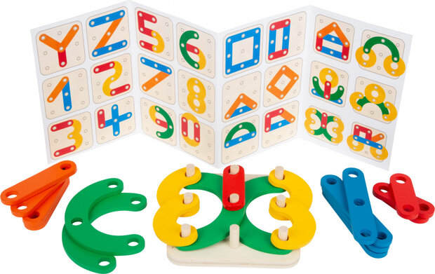 vormenpuzzel Letters &amp; Cijfers junior hout 20 stukjes